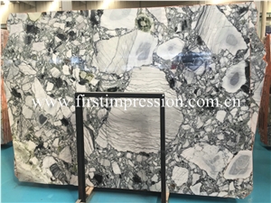 Beautiful White Beauty Green Jade Marble Slabs/ Ice Connect Marble/ Floor Covering Tiles/ Skirting/ Slabs/ Bookmatched/ Polished Natural Stone