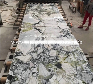 Bookmatch Ice Connect Beauty White Jade Marble Slabs&Tiles/ White Beauty Mabrle/ Green Jade Natural Stone/ Bookmatck Wall Covering