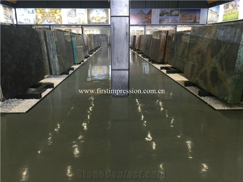 Botanic Bordeaux Quartzite Slab & Tiles/ Brazil Green Machine Cutting Panel/ Bathroom Wall Cladding/ Hotel Floor Covering Pattern/ Green Quartzite