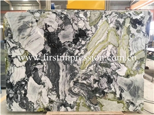 Cheap White Beauty Marble Slabs/ Ice Connect Marble/ Chinese Green Slabs and Tiles/ Cut to Size/ China Jade/ Bookmatck Wall Covering