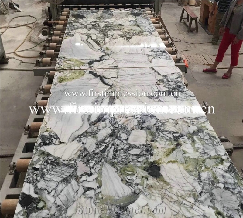 Cool Ice Connect Beauty White Jade Marble Slabs&Tiles/ White Beauty Mabrle/ Green Jade Natural Stone/ Bookmatck Wall Covering