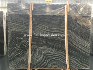 High Quality Black Wood Gain Slabs & Tiles/ Silver Wave Black Wooden Zebra/ Antique Wood Black/ Wood Black Serpenggiante Slabs