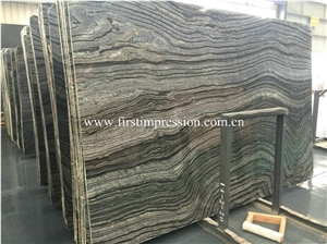 High Quality Black Wood Gain Slabs & Tiles/ Silver Wave Black Wooden Zebra/ Antique Wood Black/ Wood Black Serpenggiante Slabs