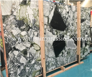 High Quotation White Beauty Marble Slabs/ Ice Connect Marble/ Chinese Green Slabs and Tiles/ Cut to Size/ China Jade/ Bookmatck Wall Covering