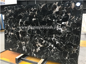 New Polished Century Black Ice Marble Slabs/ China Black Ice Marble/ Century Black Ice Flower/ Black Marble Tile & Slab/ Black Marble Tiles for Wall