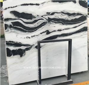 Panda White Marble /White & Black Marble /China Panda White Marble for Bookmatch/Panda White Marble for Flooring and Wall Tiles