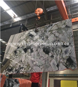 Popular Ice Connect Beauty White Jade Marble Slabs&Tiles/ White Beauty Mabrle/ Green Jade Natural Stone/ Bookmatck Wall Covering
