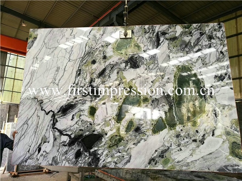 White Beauty Jade Marble Slabs&Tiles/ White Beauty Mabrle/ Green Jade Natural Stone/ Bookmatck Wall Covering
