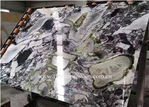 White Beauty Marble/Ice Connect Marble/Chinese Green Marble Slabs/Green Marble Cut to Size/Green Marble Bookmatck /Polished /Hotel Floor Tile