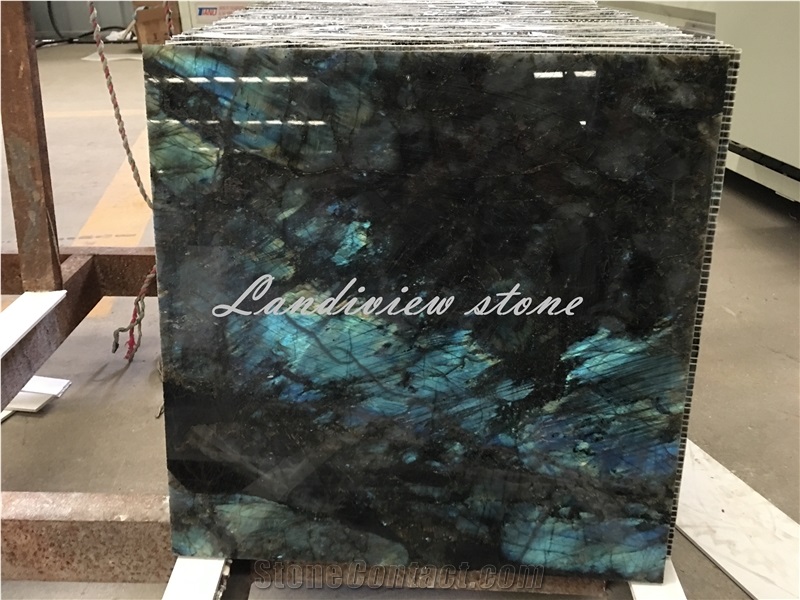 Lemurian Blue Granite Slabs, Labradorite Blue Granite Tiles