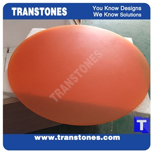 Hot Sale Round Table Top Artificial Perspex Panel Customized Transtone