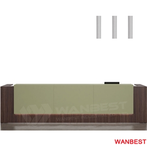 Cheap Wood Artificial Marble Top Office Furniture Hotel Spa Lobby Hall Shopping Mall Hospital Fitness Center Restaurant Reception Counter Cashier Desk
