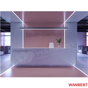 Customized White Artificial Stone Marble Hotel Office Hair Salon Restaurant Spa Clinic Lobby Standing Reception Desk Information Counter Design