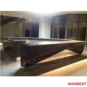 Made in China Artificial Stone Marble Hospital Lobby Hall Shopping Center Hotel Company Hotel Library Salon Nightclub Reception Desk Front Table
