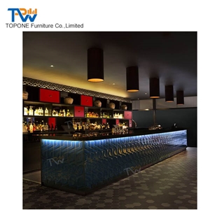 Artificial Marble Stone Bar Furniture Bar Counters Top Design, Interior Stone Acrylic Solid Surface Bar Counter Tops Stone Furniture Factory Price