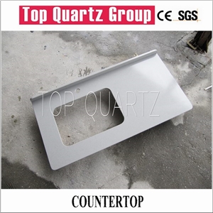 White Galaxy Quartz Stone Bath Countertop,Snow White Sparkling Quartz Stone Vanity Top
