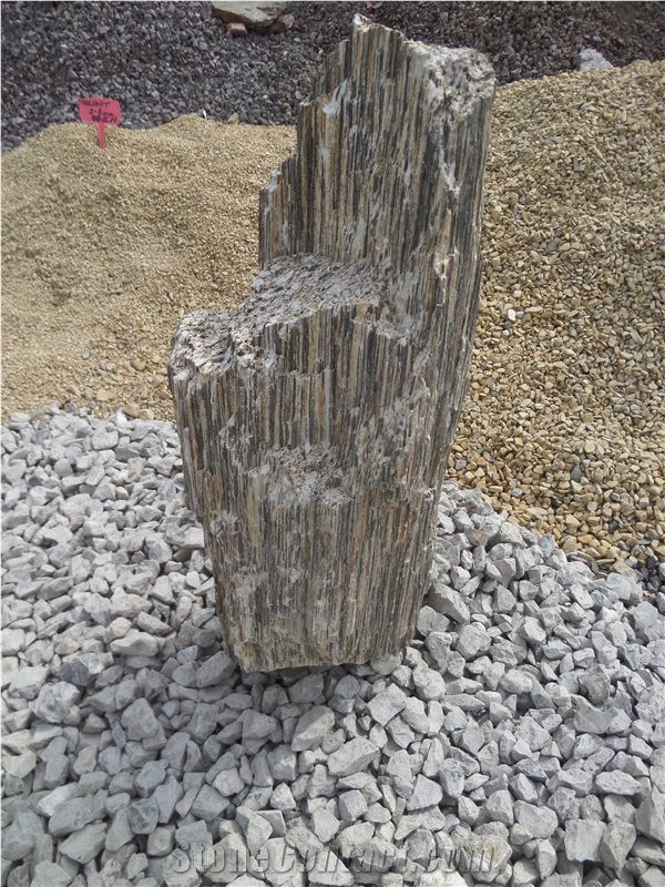 Gneiss Stone Bark Monolith for the Garden