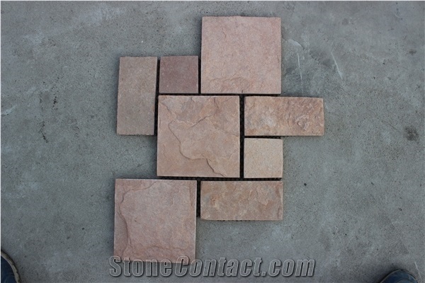 Red Flagstone Paving Sets,Floor Covering,Courtyard Road Pavers