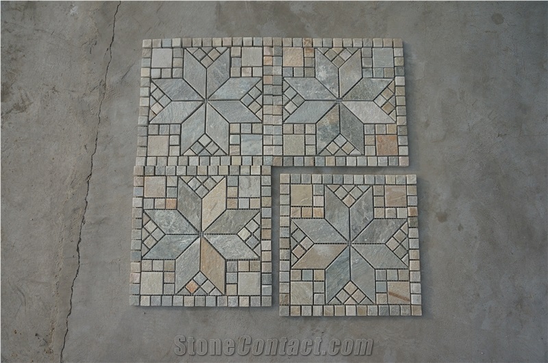 Slate Mosaic Pattern Floor Tiles