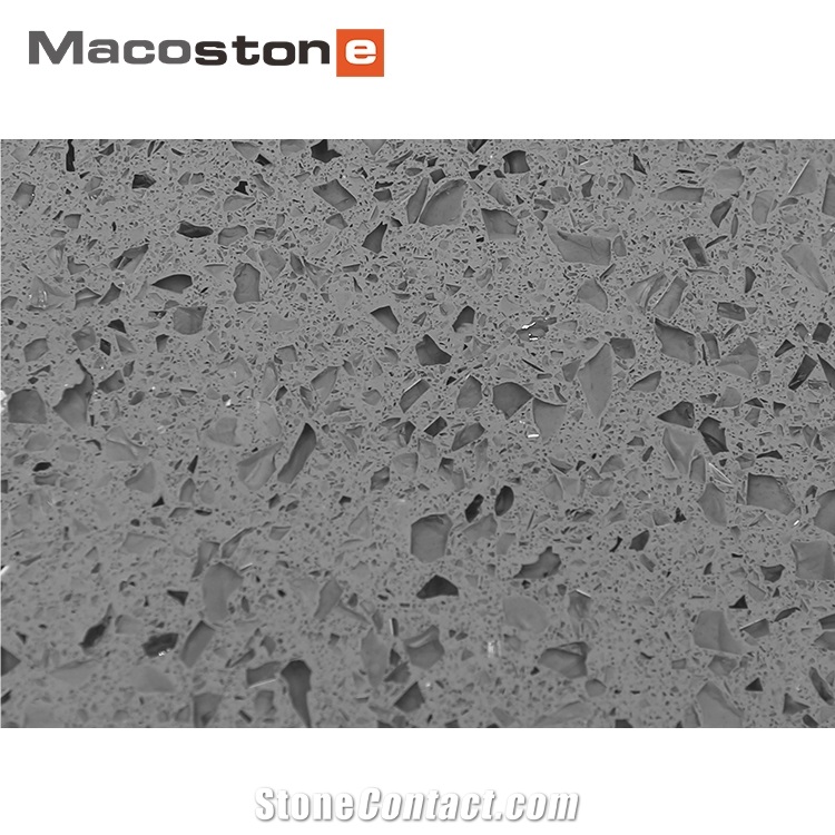Durable Light Grey Quartz Stone Slabs for Countertops