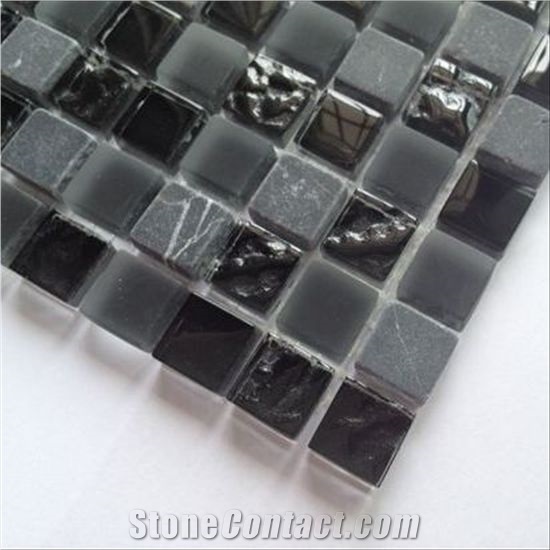 Black Mosaic Tile Kitchen Bathroom Mosaic