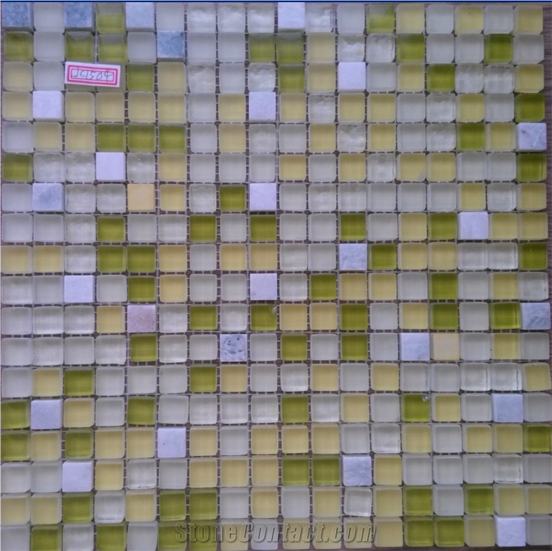Green Glass Mosaic Tiles