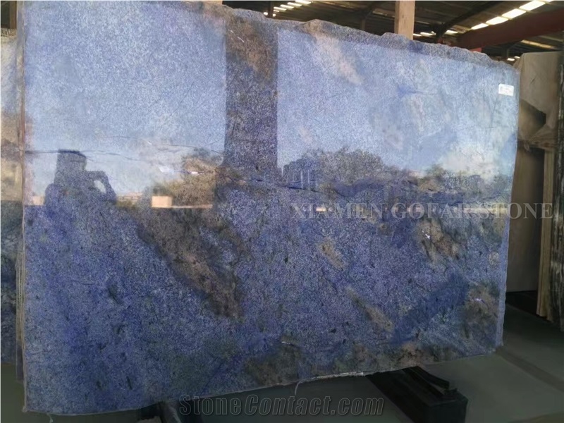 Azul Bahia Brazil Blue Granite Slabs for Countertop Design,Panel Tiles for Bathroom Walling,Floor Covering Gofar