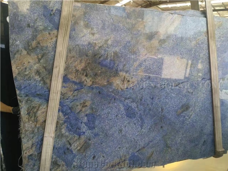 Azul Bahia Brazil Blue Granite Slabs for Countertop Design,Panel Tiles for Bathroom Walling,Floor Covering Pattern
