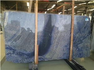Azul Bahia Brazil Blue Granite Slabs for Countertop Design,Panel Tiles for Bathroom Walling,Floor Covering Pattern