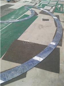 Azul Bahia Brazil Blue Granite Swimming Pool Coping Tiles for Floor Paving,Landscaping Stone Exterior Pool Surround Channel