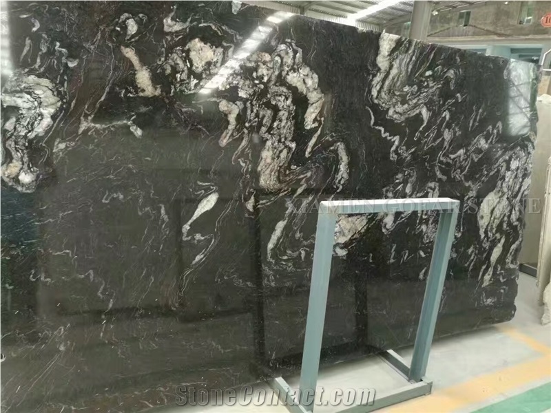 Brazil Cosmic Black Titanium Granite Polished Slabs Machine Cutting Tiles,Skirting Nero Panel for Lobby Floor Paving,Bathroom Flooring Tiles Gofar
