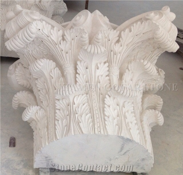 France Buffon Limestone Beige Seashell Coral Stone Interior Border Lines,Moulding with Flower Carved Sculptured