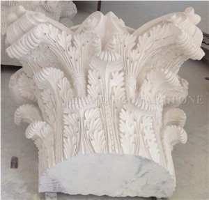 France White Limestone Animal Handcarving Horse Statues, Sculptures for Exterior Garden Decoration