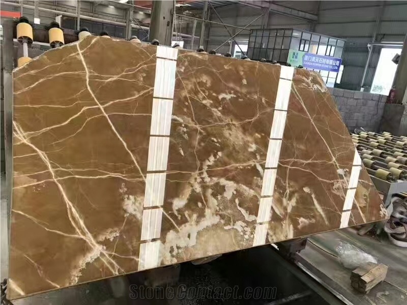 Onice Miele Nuvolato Brown Onyx Translcuent Slabs Highly Glossy Polsihed,Hotel Walling Tiles,Floor Covering Pattern
