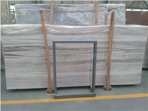 Platinum White Wooden Vein Marble Slabs Machine Cutting Panel Tiles for Bathroom Walling,Flooring Tiles Pattern
