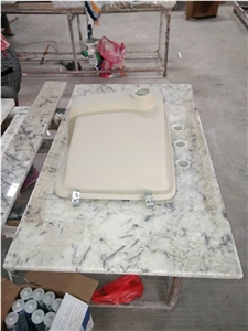 Project Show with Good Packing Brazil Dallas White Granite Bath Top,Vanity Top for Interior Stone