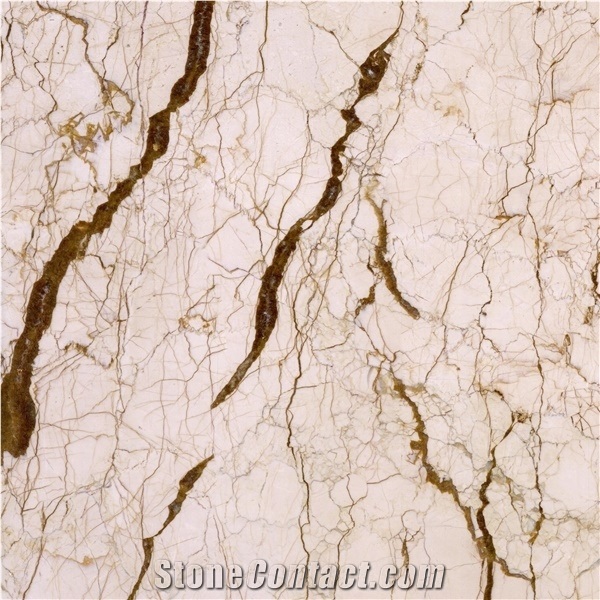 Sofita Golden Vein Beige Marble Slabs Machine Cutting, Panel Wall Cladding Tiles,Floor Covering Pattern Interior Walling Gofar