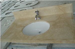 Beige Marble Vanity Top,Bathroom Countertop,Customized with Ce Certificate,Direct Factory Cheap Price Top Quality