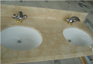 Beige Marble Vanity Top,Bathroom Countertop,Customized with Ce Certificate,Direct Factory Cheap Price Top Quality