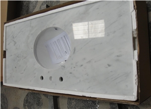 Carrara White Marble Bathroom Top,Countertop,Direct Factory with Ce Certificate,Cheap Price Good Quality Vanity Top Customized