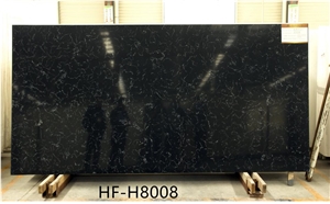 China Black Marble Vein Quartz for Countertop Vanity Top Floor Use,Tile and Slab,Cheap Price Top Quality Direct Factory with Ce Certificate