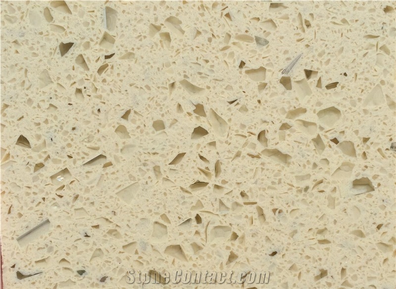 China Coarse Particle Yellow Quartz Slab and Tile,Wall Floor