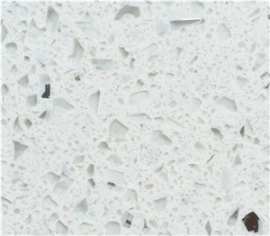 China White Coarse Particle Quartz Slab,Tile Floow Wall Use,Solid Surface,Factory Price with Ce,Engineer Stone Mirror Chips