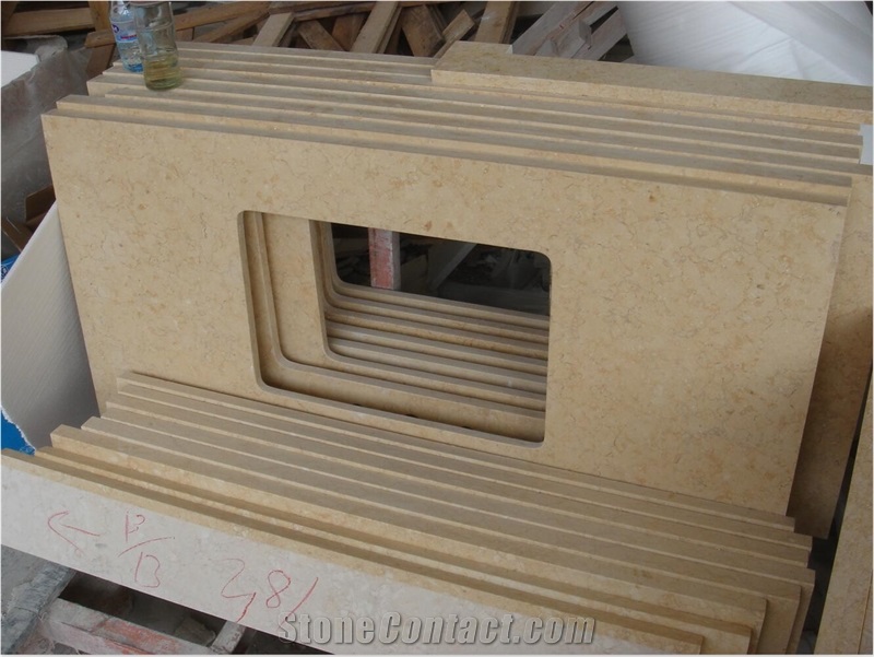 Egypt Beige Marble Kitchentop,Countertop,Direct Factory with Ce Certificate,Cheap Price Good Quality Bench Top Customized