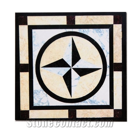 Waterjet Medallion,Ruschita Creme Rosa China Pink Granite Paver with Waterjet Cut Inlaid L,For Home Decoration Inlayed Medallion