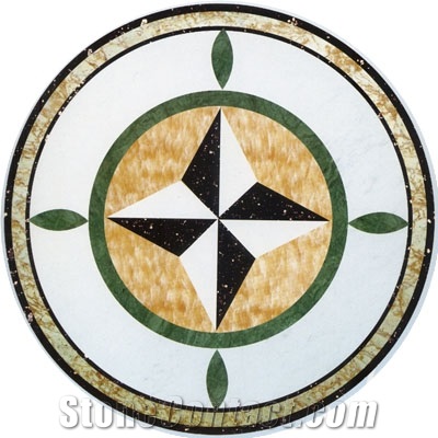 White and Beige Marble Medallion Tiles,Mixed Color,Flooring Price,Thin Water Jet Medallions Tiles,Round Polished Marble Medallions