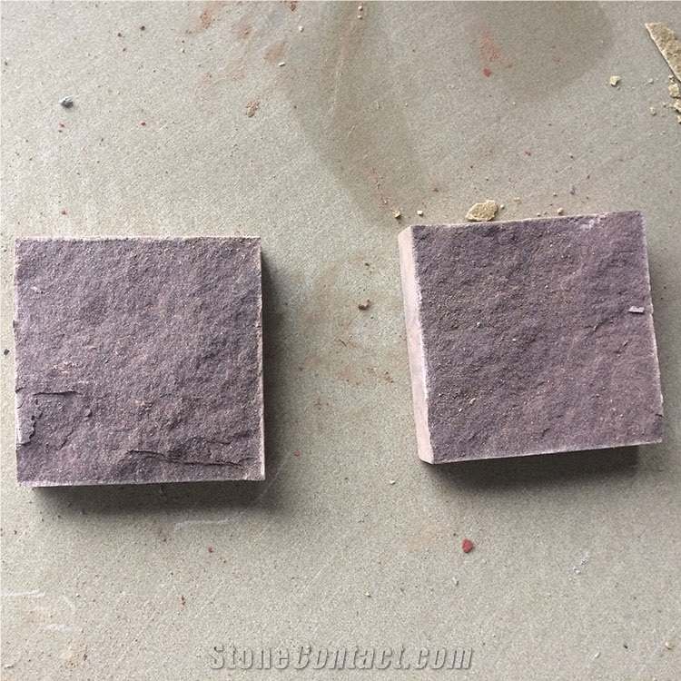 China Purple Sandstone Natural Surface for Wall Cladding
