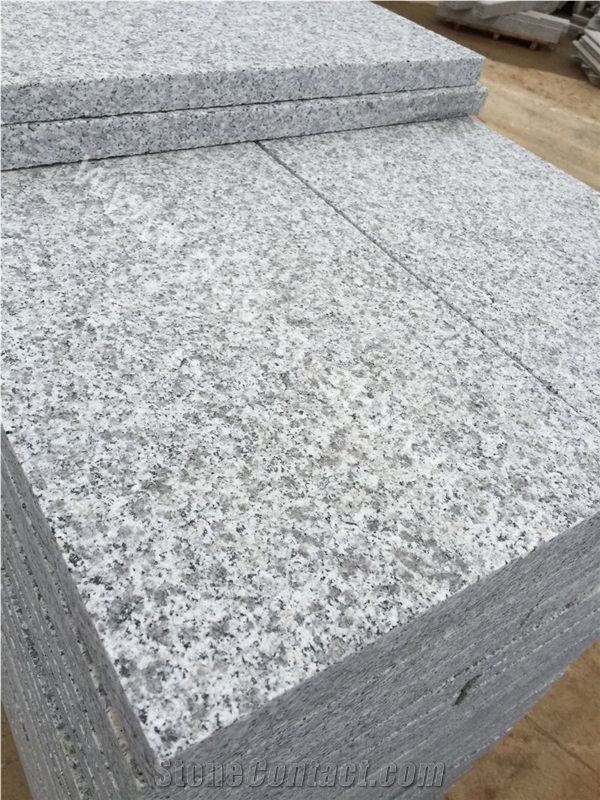 Barry White Granite Flamed Tiles, G623 Flamed Granite Tiles&Slabs, China Bianco Sardo G623 Granite Floor Tiles, Counter White/ Snow Gre Granite Tiles