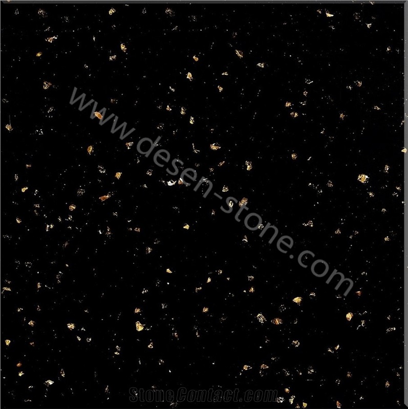 Black Galaxy Artificial Granite Slabs&Tiles, Star Galaxy Black/Galaxy Blaxk Arificial Stone Slabs&Tiles, Engineered Stone