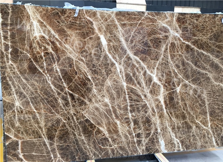 China Brown Onyx Slabs&Tiles, Sugar Onyx Slabs for Wall, Classic Onyx for Floor Covering Tiles, Onyx Jumbo Pattern